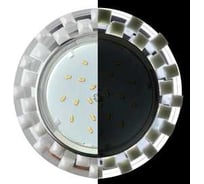 Светильник Ecola Gx53 h4 ld5316 glass стекло круг с квадратными плитками жемчуг с подсветкой хром - хром (зеркальный) 38x120 (к+) SC53TPECH