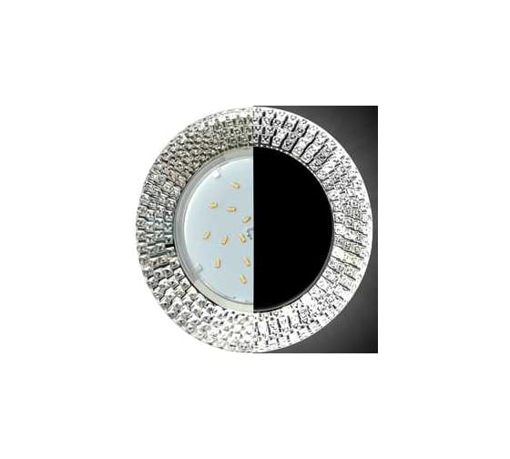 Светильник Ecola Gx53 h4 ld5319 glass круг с прозр. мозаикой с подсветкой/фон зерк./центр.часть хром 40x123 (к+) SC53RMECB