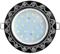 Светильник Ecola Gx53 h4 ld5360 glass круг с прозр. стразами корона с подсветкой (оправа хром)/фон черн../центр.часть хром 52x120 (к+) SB53RNECB