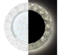 Светильник Ecola Gx53 h4 ld5361 glass круг с крупными матовыми стразами елочка с подсветкой/фон мат./центр.часть хром 54x120 (к+) SM53RNEFB