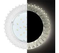 Светильник Ecola Gx53 h4 ld5361 glass круг с матовыми стразами гребенка с подсветкой/фон мат./центр.часть хром 52x120 (к+) SN53RCEFB