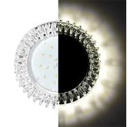 Светильник Ecola Gx53 h4 ld5361 glass круг с прозр. стразами гребенка с подсветкой/фон зерк./центр.часть хром 52x120 (к+) SK53RCEFB