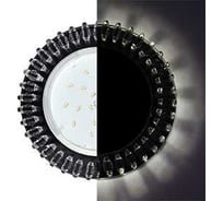 Светильник Ecola Gx53 h4 ld5361 glass круг с прозр. стразами гребенка с подсветкой/фон черн./центр.часть хром 52x120 (к+) SX53RCEFB