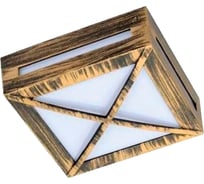 Накладной светильник Ecola Gx53 led 3082w ip65, матовый, квадрат, металл, 1 x gx53, черненая бронза, 136x136x55 FN53SGECH