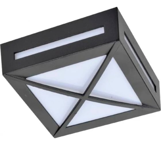 Накладной светильник Ecola Gx53 led 3082w ip65, матовый, квадрат, металл, 1 x gx53, черный, 136x136x55 FB53SGECH 1