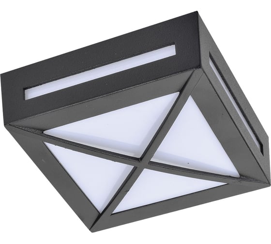Накладной светильник Ecola Gx53 led 3082w ip65, матовый, квадрат, металл, 1 x gx53, черный, 136x136x55 FB53SGECH