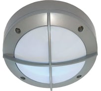 Накладной светильник Ecola led b4143s ip65, матовый, круг, с решеткой, алюминий, 1 x gx53, серый, 145x145x65 FS53CSECS