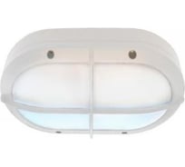Накладной светильник Ecola Gx53 led b4148s ip65, матовый, овал, с решеткой, алюминий, 2 x gx53, белый, 215x135x65 FW53LSECS