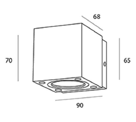 Светильник настенный LS-LIGHTING boxy 4w cree 273lm 38 3000k ip54 220v цвет антрацит 6870.02