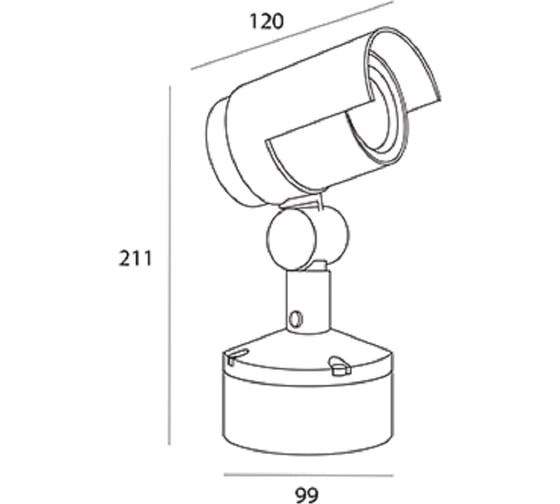 Светильник светодиодный LS-LIGHTING rub l 10w 613lm 41 3000k ip65 220v цвет антрацит 1299.02