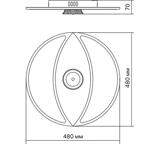 Люстра потолочная светодиодная диммируемая RITTER GALASSIA с ДУ 3 режима 480x70 70Вт 2700K+6400K/4200K/6400K+2700K 25м белый 51588 7