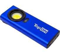 Аккумуляторный фонарь TopON LED 10 Вт 1000 лм 3.7 B 2 Ач 7.4 Втч, ИК датчик препятствий, доп. фонарь, 2 магнитных крепления, клипса, IPX7 TOP-MX12SL