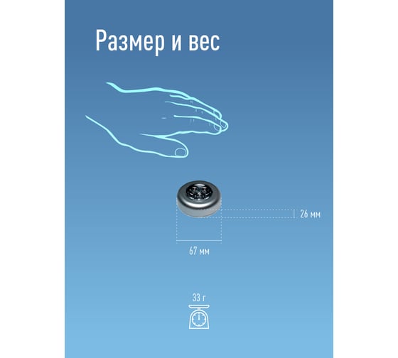 Фонарь КОСМОС 3020LED 3хLED,3хААА,самоклейк.,вк KOC3020LED