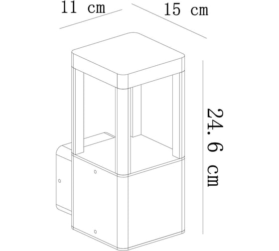 Фасадный светильник ARTE LAMP pherkad A2726AL-1BK