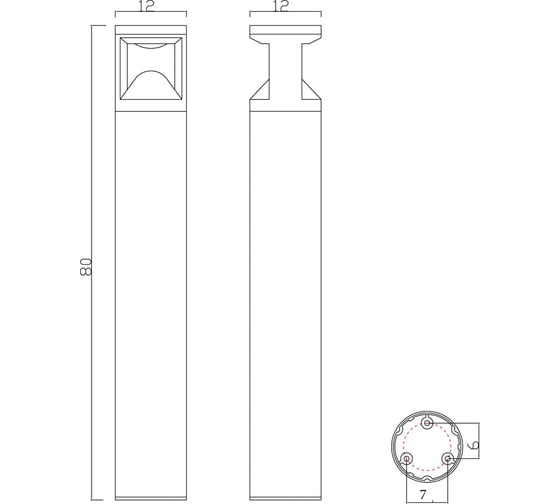 Ландшафтный светильник ARTE LAMP istanbul A6471PA-1BK