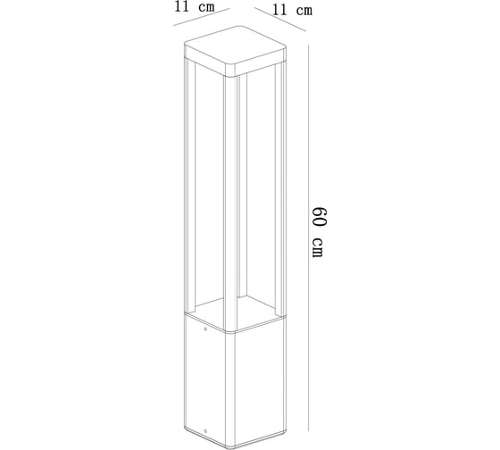 Ландшафтный светильник ARTE LAMP pherkad A2726PA-1BK