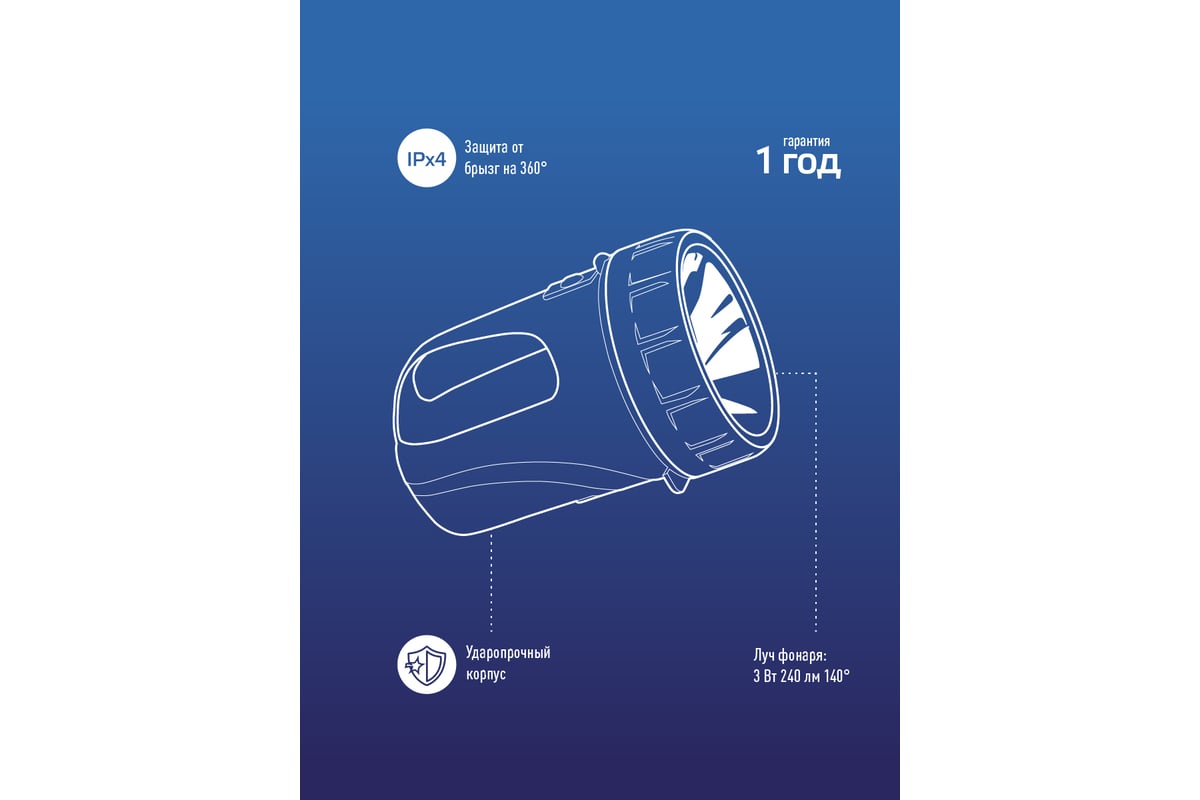 Accu 368 LED 1LED 3W KOCAccu368LED 199404