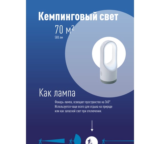 Аккумуляторный фонарь Космос 5W LED + 19W LED, 3.7V 1800mah, usb шнур KOSAccu9105W_pearl