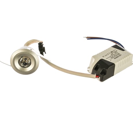 Светодиодный встраиваемый светильник Uniel ULM-R02-1W/WW IP20 Sand Silver, 110-240В 7625