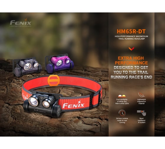 Фонарь Fenix HM65R-DT Фиолетовый HM65RDTPURPLE