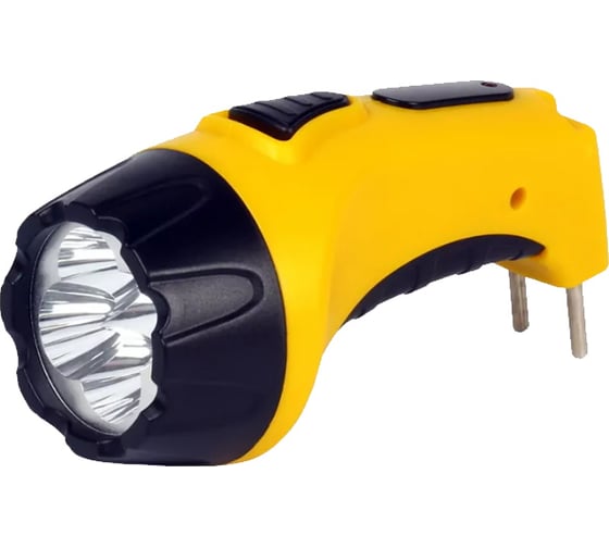 Аккумуляторный светодиодный фонарь Smartbuy 4 LED, с прямой зарядкой, желтый SBF-84-Y