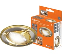 Встраиваемый светильник TDM ELECTRIC поворотный СВ 02-04 MR16 50Вт G5.3 матовый никель/золото SQ0359-0010