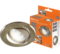 Встраиваемый поворотный светильник TDM ELECTRIC СВ 02-02, MR16, 50Вт, G5.3, матовый никель/никель SQ0359-0006