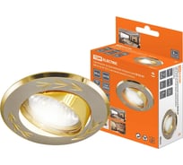 Встраиваемый поворотный светильник TDM ELECTRIC СВ 02-01, MR16, 50Вт, G5.3, матовый никель/золото SQ0359-0001