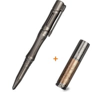 Набор: ручка T5Ti + светодиодный фонарь Fenix F15, 85 лм, ААА, серый T5TIF15GY