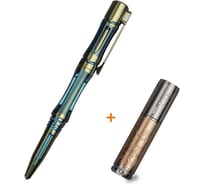 Набор ручка T5Ti+светодиодный фонарь Fenix F15, 85 лм, ААА, синий T5TIF15BL