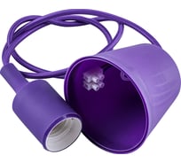 Патрон FERON для ламп со шнуром 1м, 230V E27, фиолетовый, LH127 22358