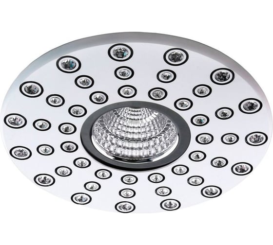 Встраиваемый потолочный светильник FERON DL102R, MR16, MAX50W, 12V, G5.3, прозрачный, белый 28486 1