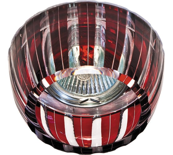 Потолочный светильник FERON MR16 G5.3 с красным стеклом, хром, с лампой, CD2324 18724 1