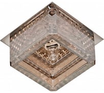 Встраиваемый потолочный светильник FERON JCD, G9, с черным стеклом, золото, с лампой, CD2818 19186