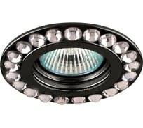 Встраиваемый потолочный светильник FERON MR16, MAX50W, 12V, G5.3, прозрачный, черный, DL112-C 28407