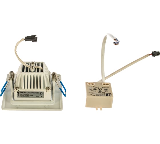 Встраиваемый потолочный светодиодный светильник Uniel ULМ-S61A-3W/WW WHITE 8596