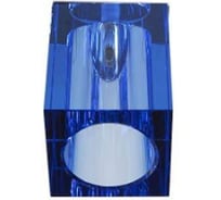 Встраиваемый потолочный светильник FERON JC G4 с синим стеклом, хром, JD130-BL 19485