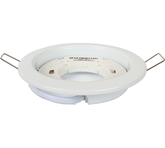 Металлический встраиваемый светильник Ultraflash белый GX-53-01 14055 1