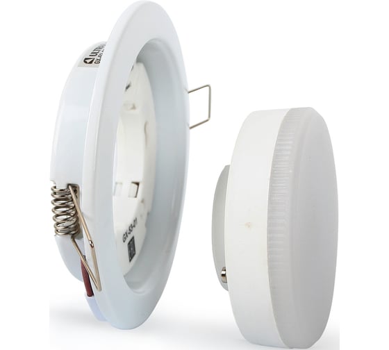 Металлический встраиваемый светильник Ultraflash белый GX-53-01 14055