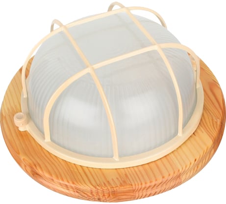 Круглый светильник Camelion с решеткой НБП 1301D 14088 клен