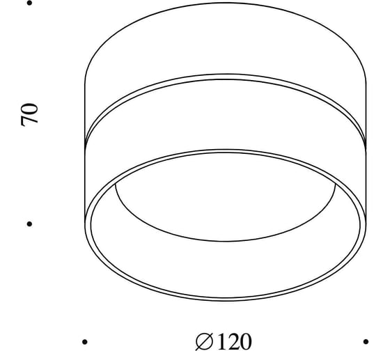 Светильник накладной DREAMLED AURA C120 IP54 1530 WH DIM