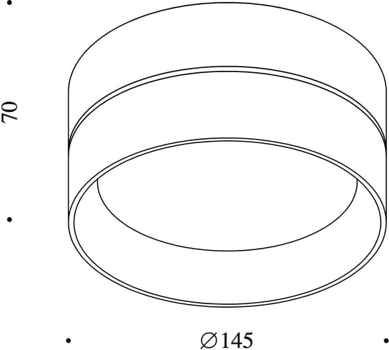 Светильник накладной DREAMLED AURA C145 IP54 2030 BK DIM