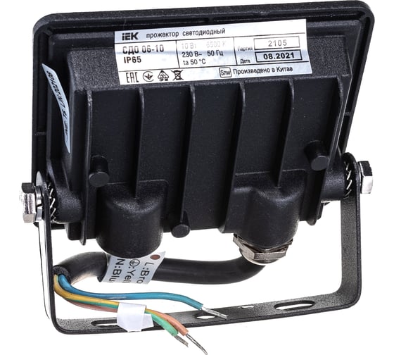 Светодиодный прожектор IEK СДО 06-10 черный IP65 6500 K LPDO601-10-65-K02