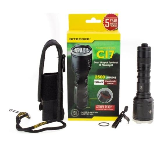 Фонарь тактический Nitecore Chameleon CREE 4XP-G3, ИК фонарик с двумя лучами CI7