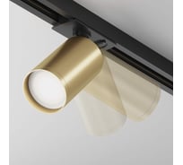 Трековый светильник MAYTONI focus s 1xgu10x10w черный и матовое золото алюминий TR020-1-U-GU10-BMG