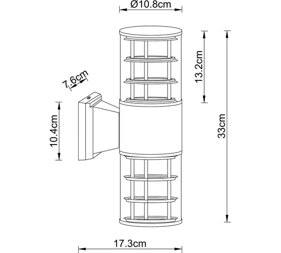 Уличный настенный светильник ARTE LAMP TOKYO A5315AL-2BK