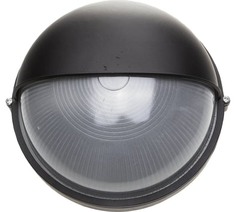 Уличный светильник Светозар влагозащищенный с верхним защитным кожухом круг цвет черный 100 Вт SV-57263-B
