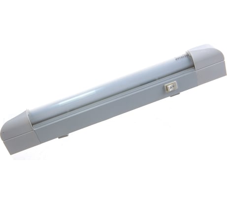 Люминесцентный светильник Светозар СЛ-510 с плафоном и выключателем лампа Т8 412x34x64 мм 10 Вт SV-57583-10