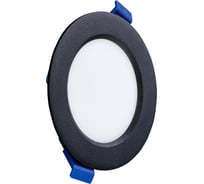 Светодиодный ультратонкий светильник truEnergy круг 11W 4000K 1400Lm IP20 145мм черный алюминий 10474