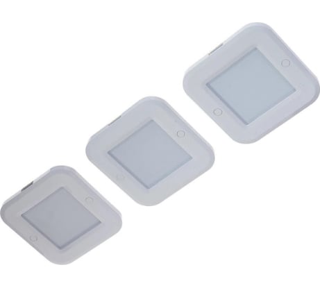 Светильник светодиодный накладной. ультратонкий с бесконтактным выключателем 3-х шт Uniel ULM-F41-6W/4200K/DIM SENSOR IP20 WHITE UL-00002888